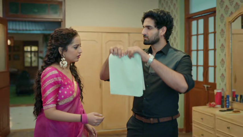 Digvijay angrily tearing the divorce papers in front of Anisha