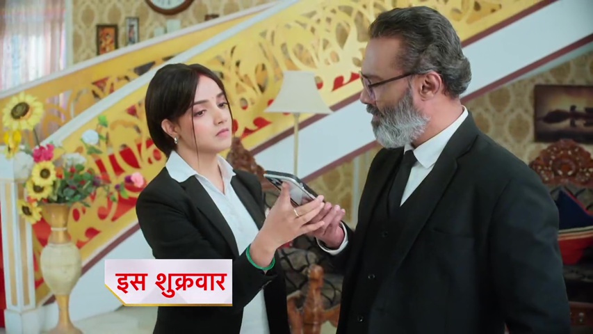 Anjali standing firm as she confronts Chandraman Thakur over the phone