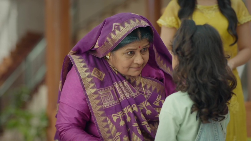 Dhwani and Baa sharing a playful moment