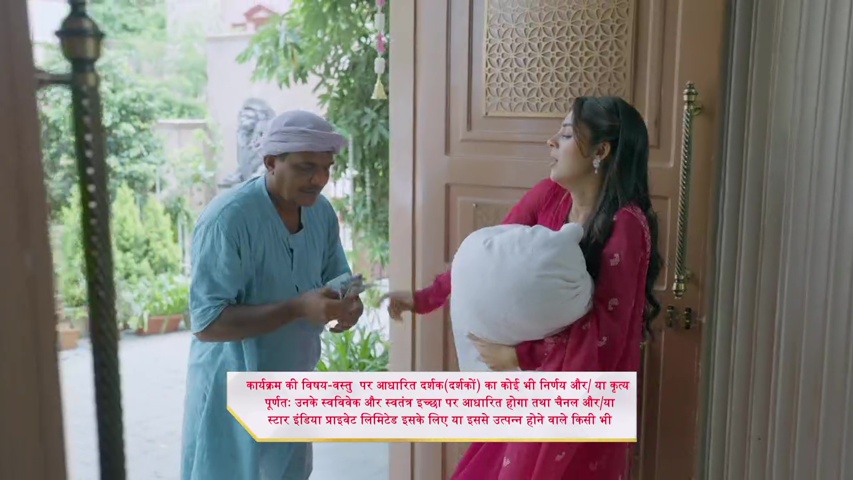 Rahi managing household tasks with workers