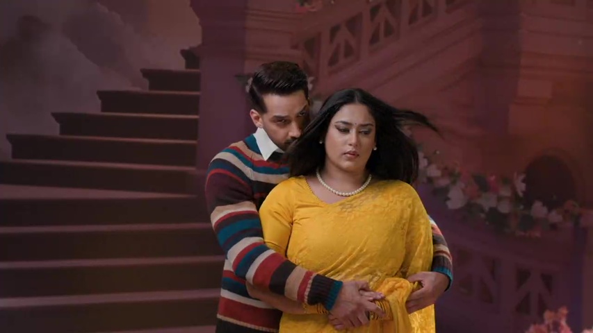 Rishank and Bhavya posing for a photo, smiling together