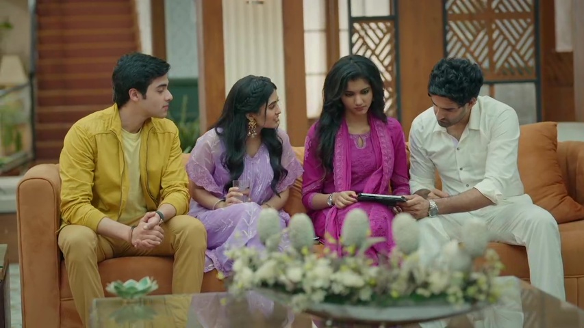 vibrant wedding planning scene with colorful theme charts